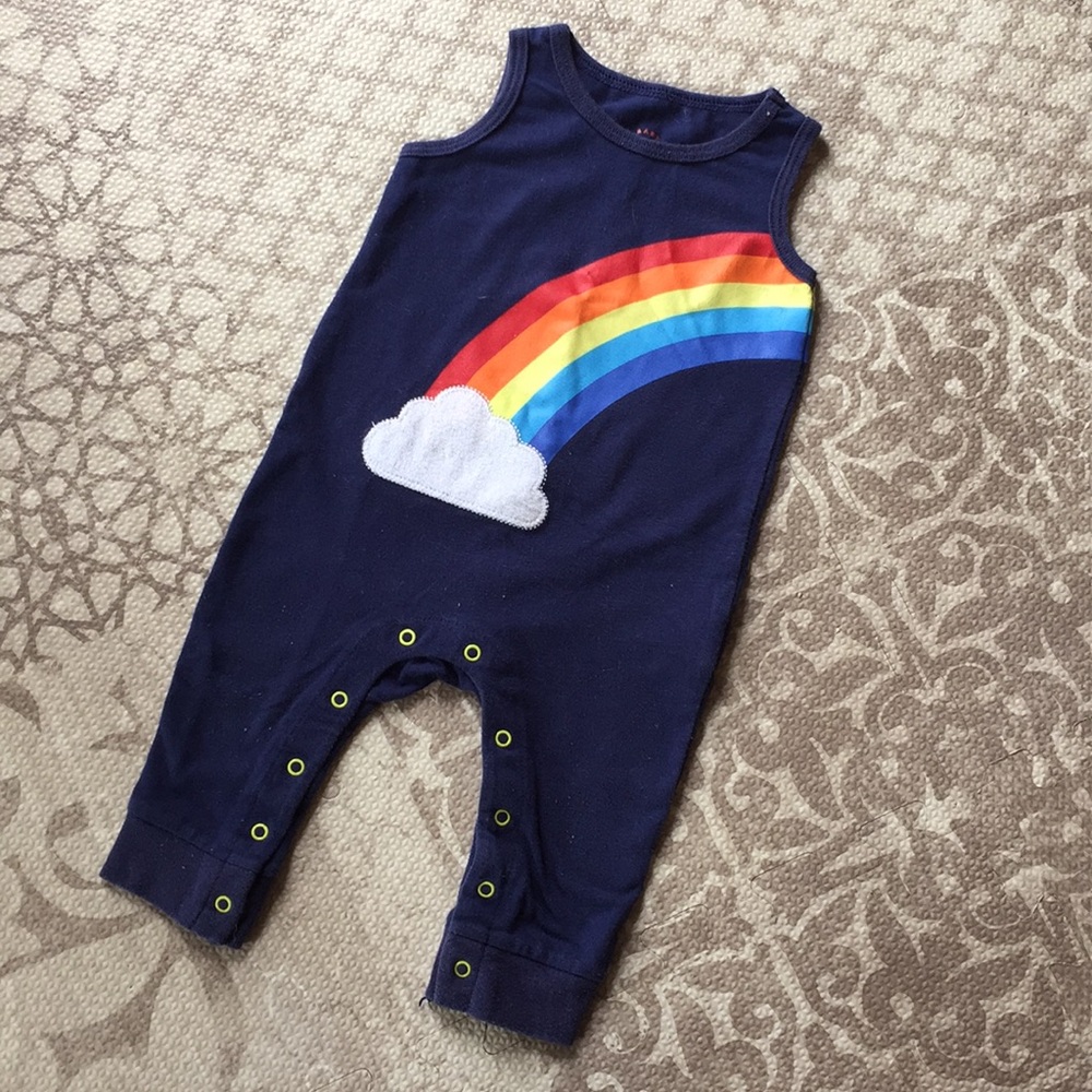 Cat & Jack rainbow tank onesie